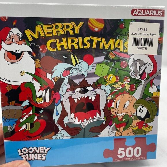 Aquarius Looney Tunes 500-Piece Christmas Puzzle Games Toys New Cartoon - Picture 2 of 4